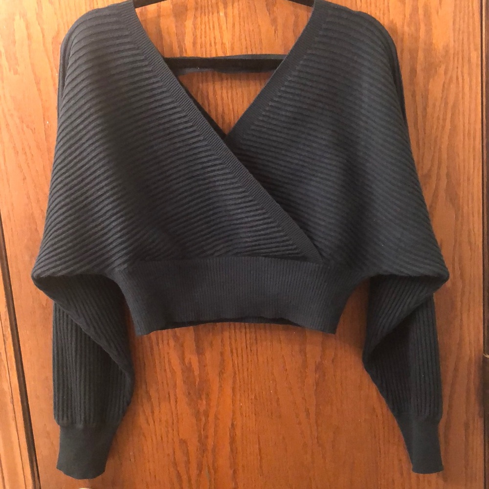 Forever 21 Teal Ribbed Crop Top